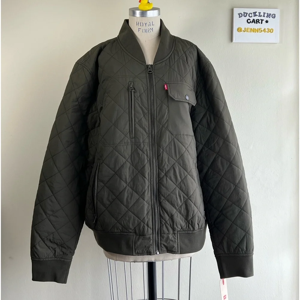 NWT Levi's Men's Diamond Quilt Bomber Jacket  SZ - XL - Picture 7 of 16